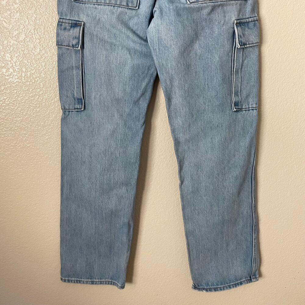 Denim Forum Jeans Womens Size 23 Cargo Blue Denim 90s Edie Low Rise‎ Y2K Cotton - Picture 9 of 14